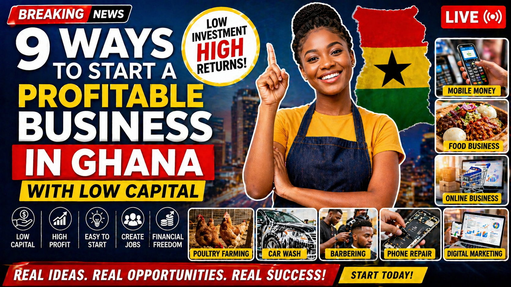 Low Capital Business Ideas in Ghana: 9 Powerful Ways to Start Today