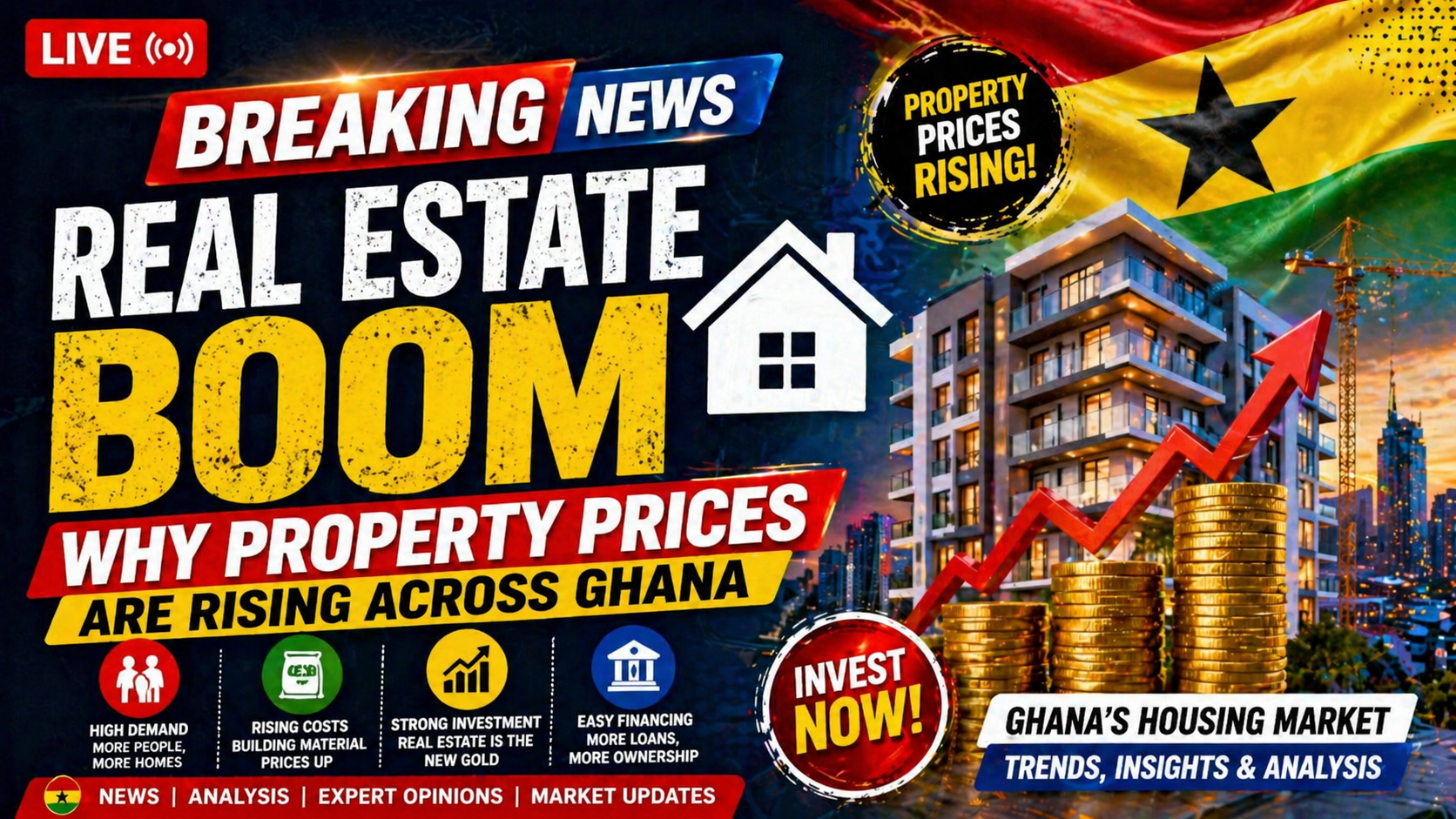 Real estate boom and rising property prices across Ghana housing market