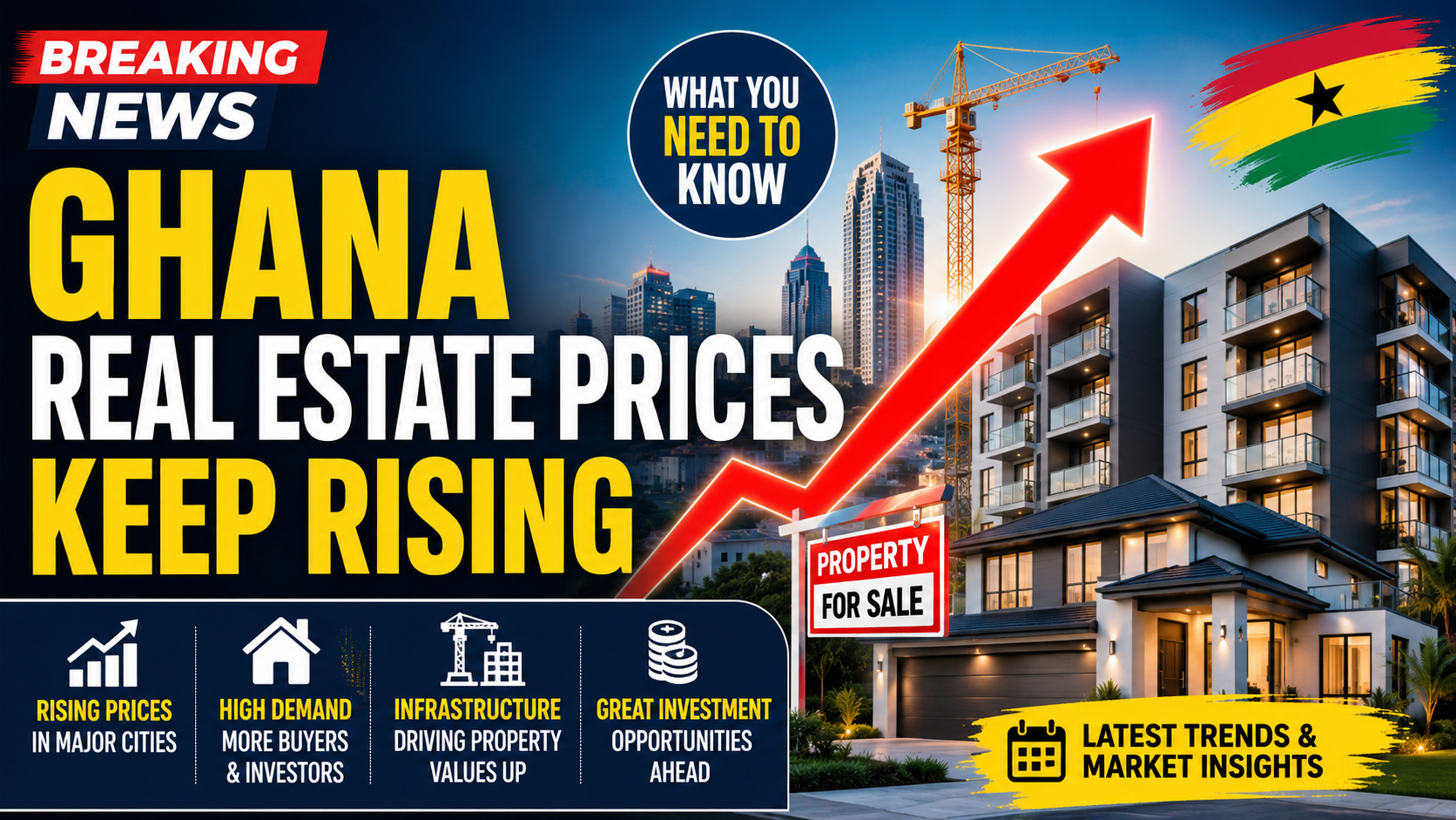 Ghana real estate prices rising across Accra and Kumasi with growing property demand