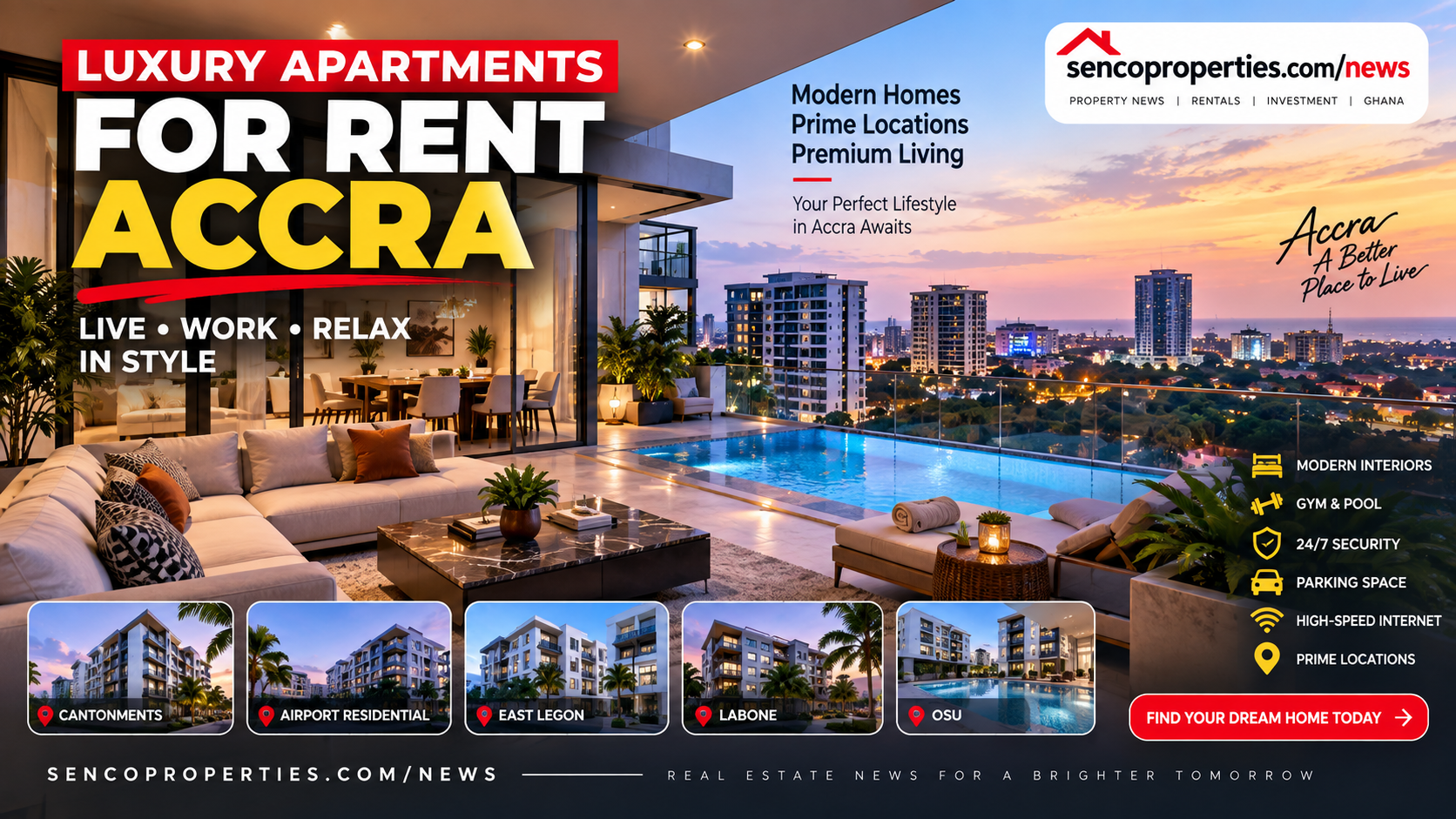 luxury apartments for rent Accra